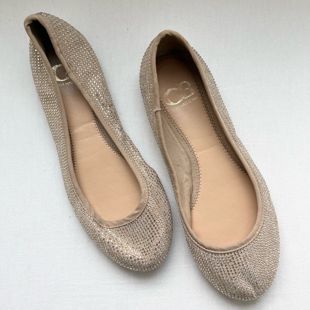 Glam Sparkling Beige Loafers